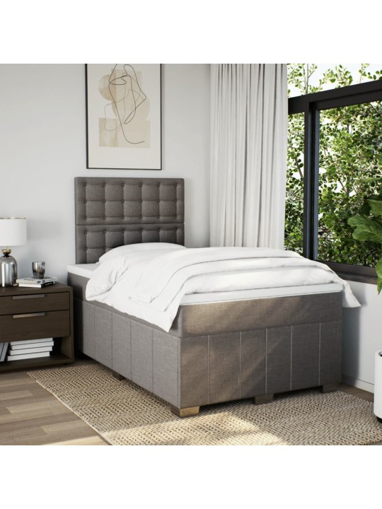 Box spring postel s matrací taupe 120x190 cm textil