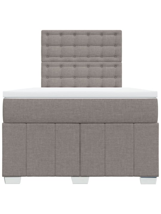 Box spring postel s matrací taupe 120x190 cm textil