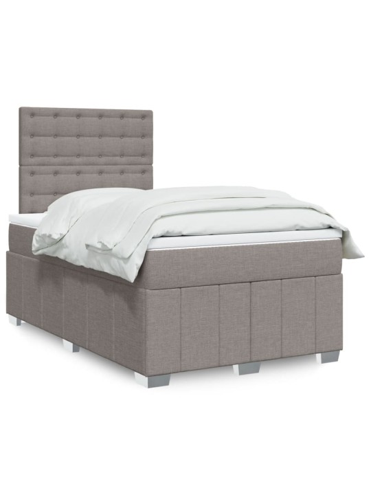 Box spring postel s matrací taupe 120x190 cm textil