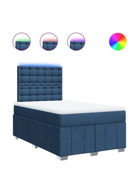 Box spring postel s matrací černá 120x190 cm textil
