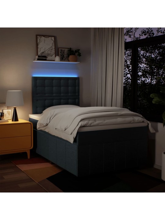 Box spring postel s matrací černá 120x190 cm textil
