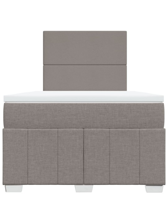 Box spring postel s matrací taupe 120x200 cm textil
