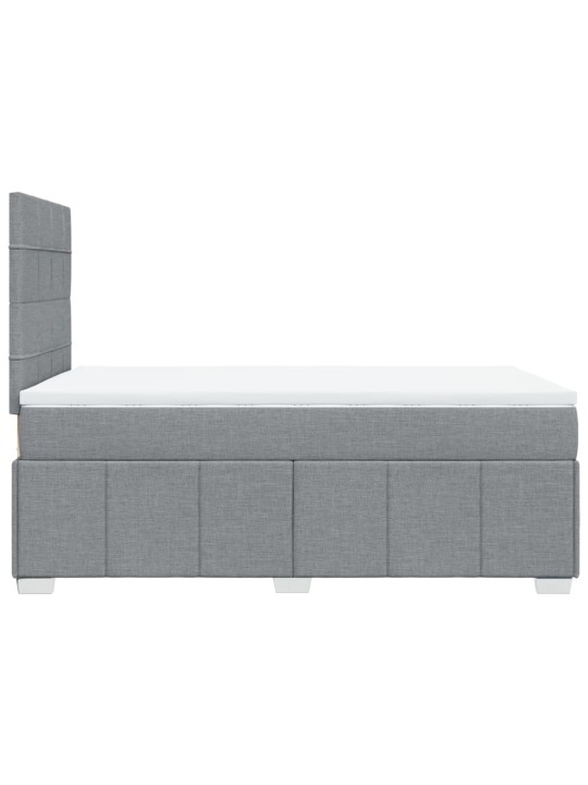 Box spring postel s matrací světle šedá 120 x 200 cm textil