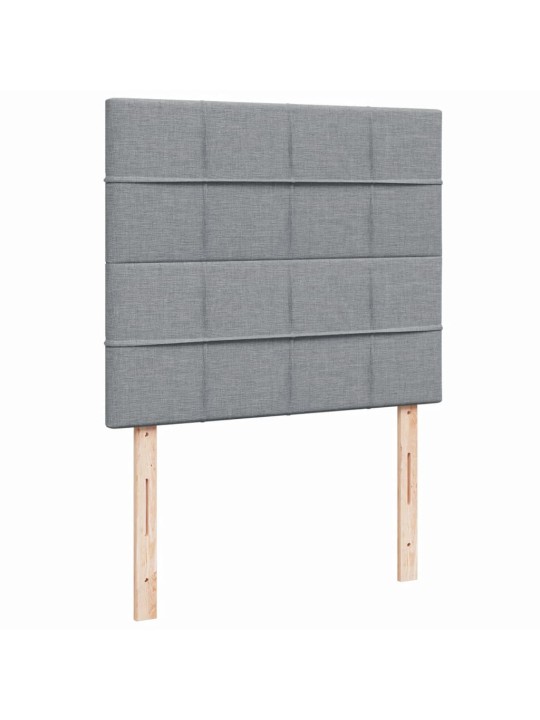 Box spring postel s matrací světle šedá 120 x 200 cm textil