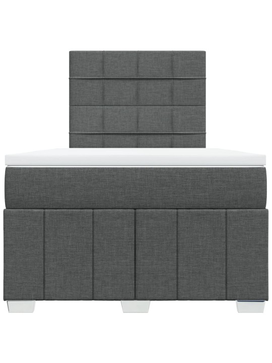 Box spring postel s matrací tmavě šedá 120x200 cm textil