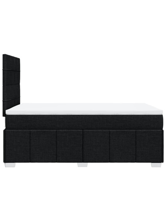 Box spring postel s matrací černá 120x200 cm textil
