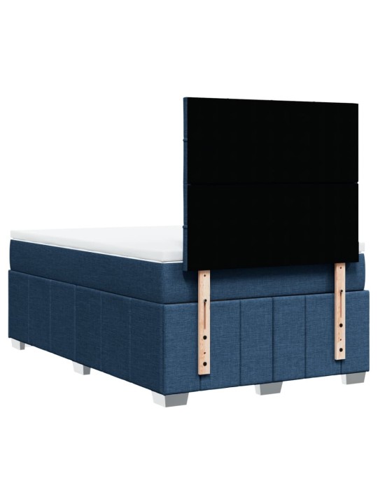 Box spring postel s matrací modrá 120x200 cm textil