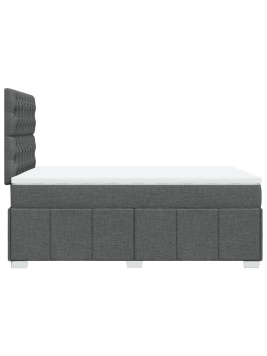 Box spring postel s matrací tmavě šedá 120x200 cm textil