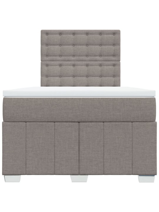 Box spring postel s matrací taupe 120x200 cm textil