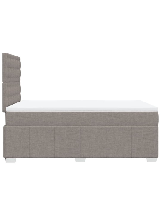 Box spring postel s matrací taupe 120x200 cm textil
