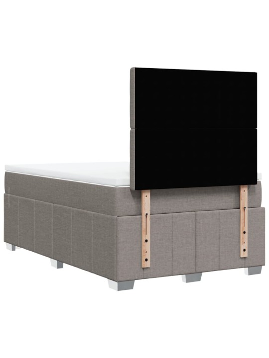 Box spring postel s matrací taupe 120x200 cm textil