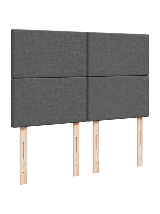 Box spring postel s matrací tmavě šedý 140 x 190 cm textil
