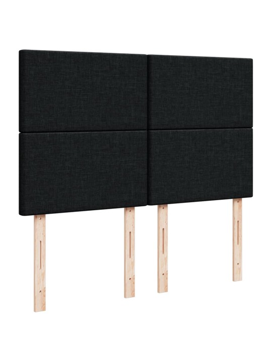 Box spring postel s matrací černá 140 x 190 cm textil
