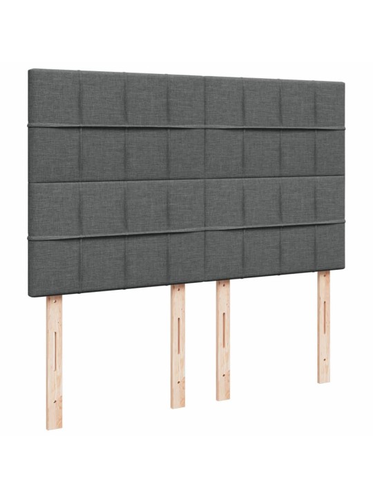 Box spring postel s matrací tmavě šedý 140 x 190 cm textil