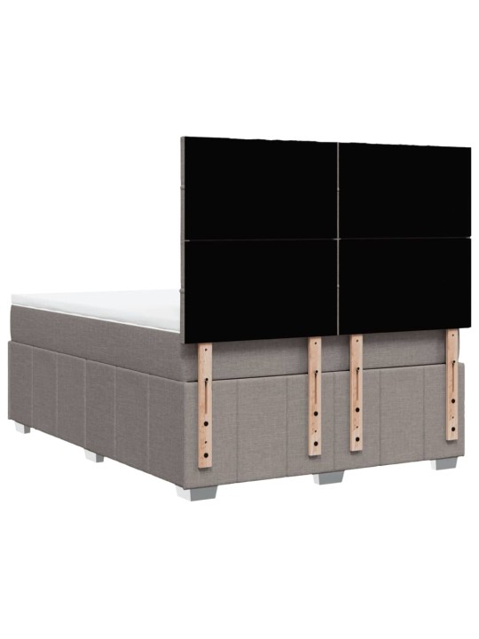 Box spring postel s matrací taupe 140x190 cm textil