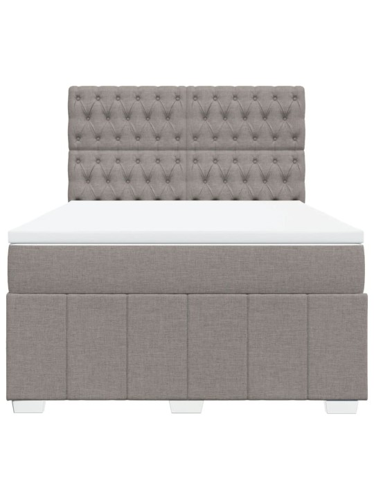 Box spring postel s matrací taupe 140x190 cm textil