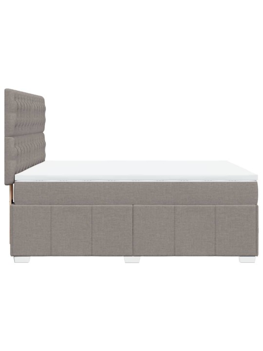 Box spring postel s matrací taupe 140x190 cm textil
