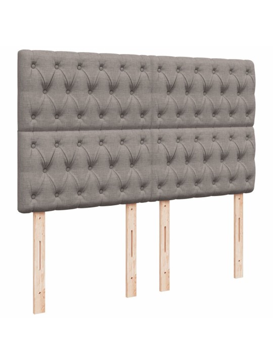 Box spring postel s matrací taupe 140x190 cm textil