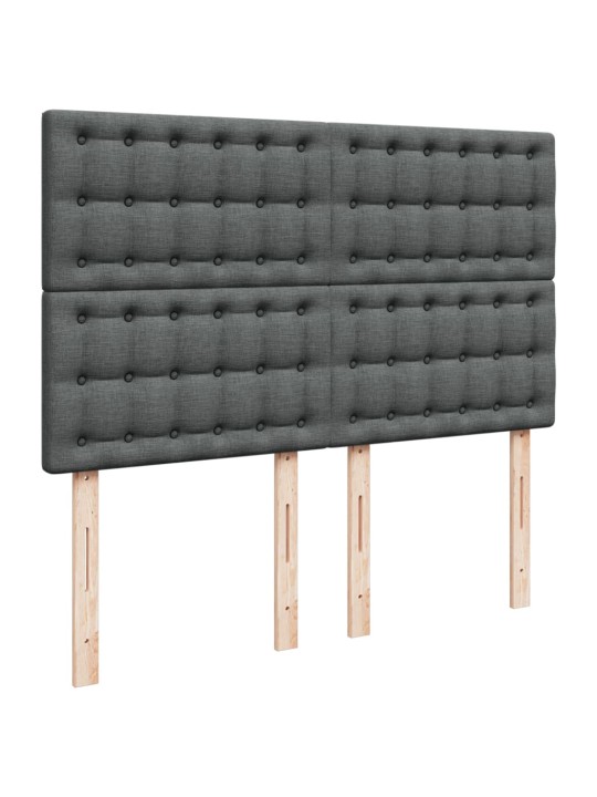 Box spring postel s matrací tmavě šedý 140 x 190 cm textil