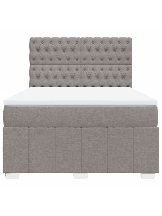 Box spring postel s matrací taupe 140x200 cm textil