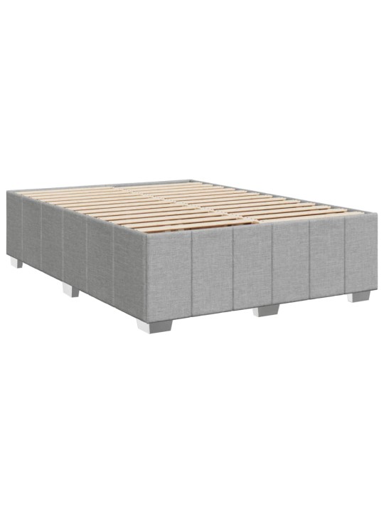 Box spring postel s matrací světle šedá 160 x 200 cm textil