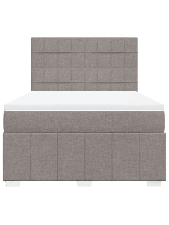 Box spring postel s matrací taupe 160x200 cm textil