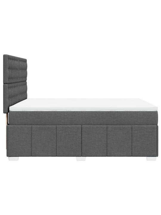 Box spring postel s matrací tmavě šedá 160x200 cm textil