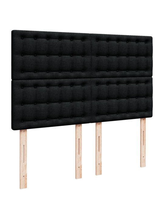Box spring postel s matrací černá 160x200 cm textil