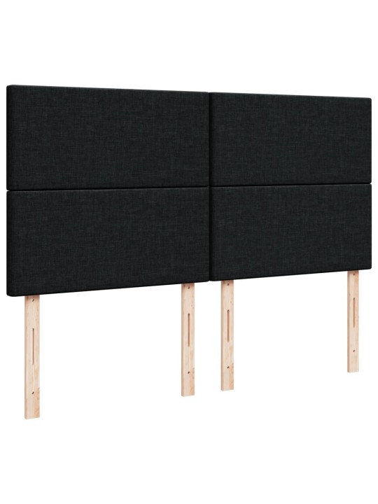 Box spring postel s matrací černá 180x200 cm textil