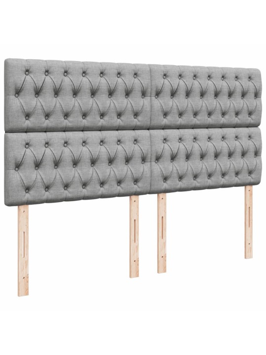 Box spring postel s matrací světle šedá 180 x 200 cm textil