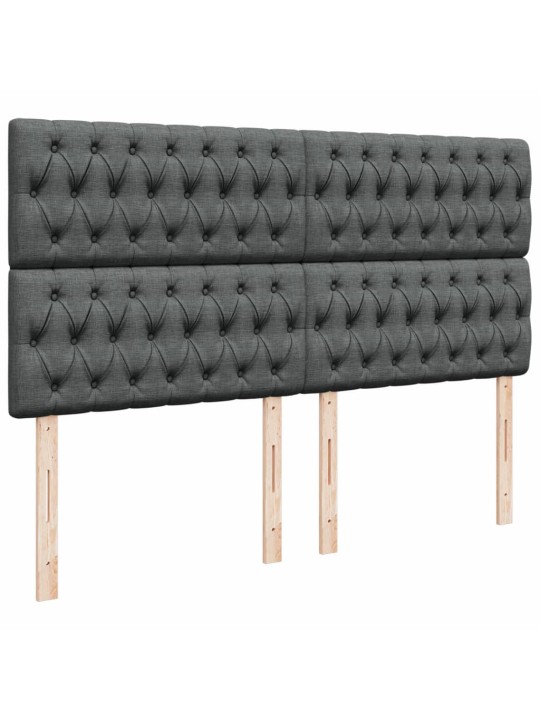 Box spring postel s matrací tmavě šedá 180x200 cm textil