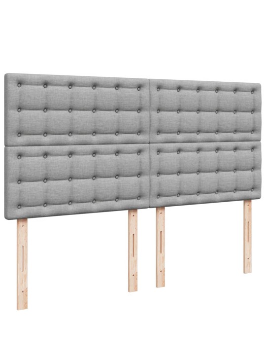 Box spring postel s matrací světle šedá 180 x 200 cm textil