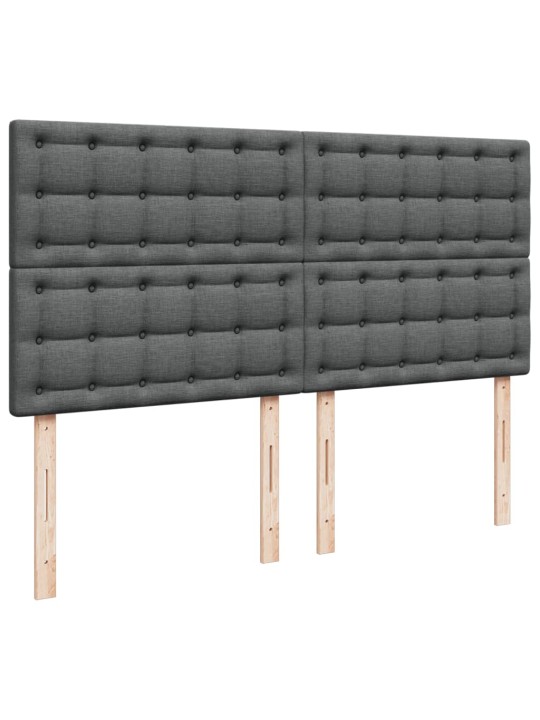 Box spring postel s matrací tmavě šedá 180x200 cm textil