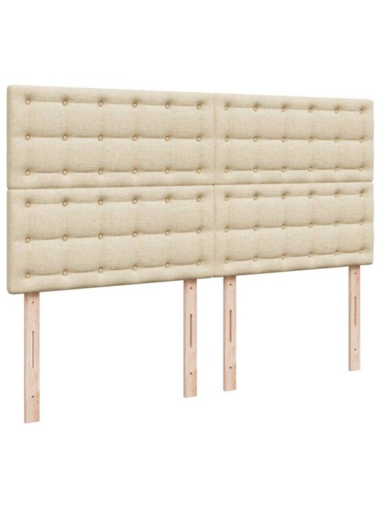 Box spring postel s matrací krémová 180x200 cm textil