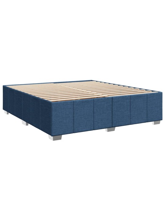 Box spring postel s matrací modrá 180x200 cm textil