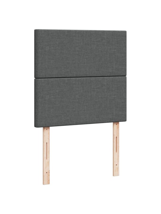 Box spring postel s matrací tmavě šedá 80 x 200 cm textil