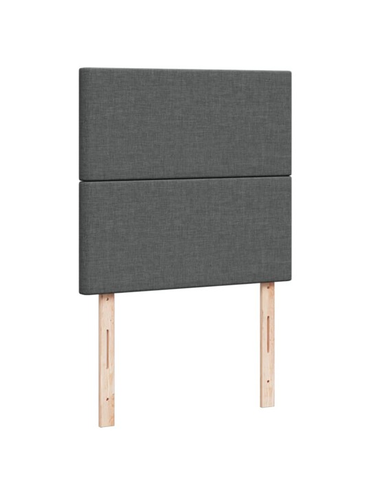 Box spring postel s matrací tmavě šedá 90x200 cm textil