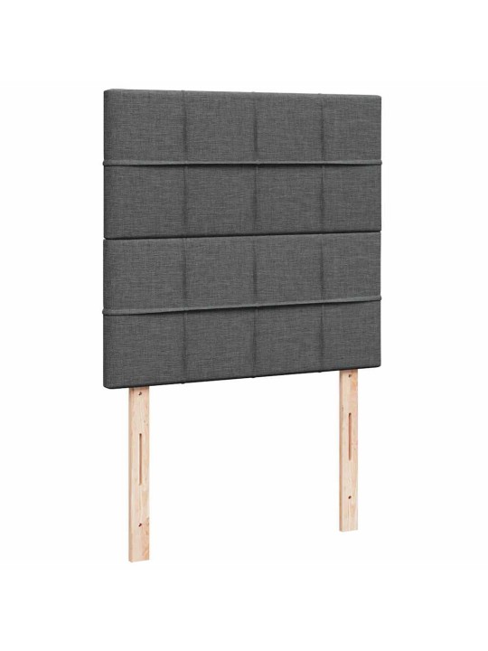 Box spring postel s matrací tmavě šedá 90x200 cm textil