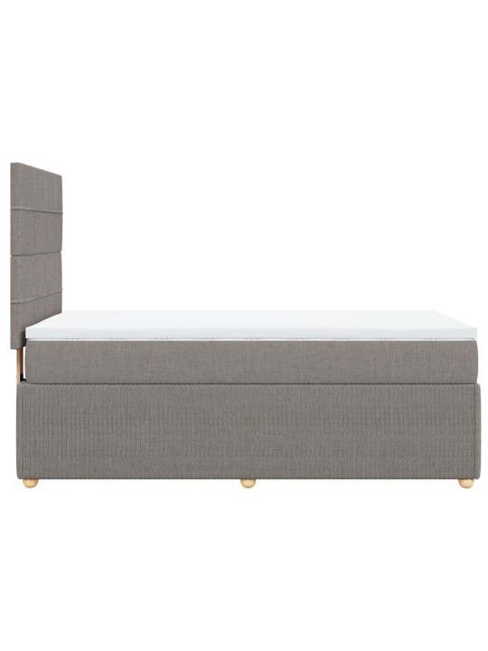 Box spring postel s matrací taupe 90x200 cm textil