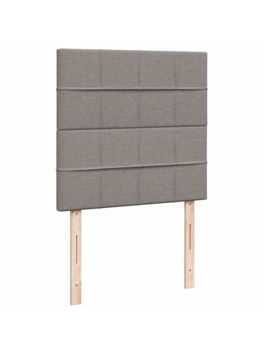 Box spring postel s matrací taupe 90x200 cm textil