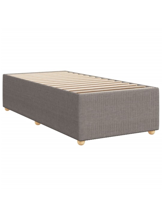 Box spring postel s matrací taupe 90x200 cm textil
