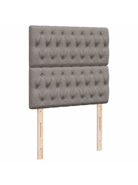 Box spring postel s matrací taupe 90x200 cm textil