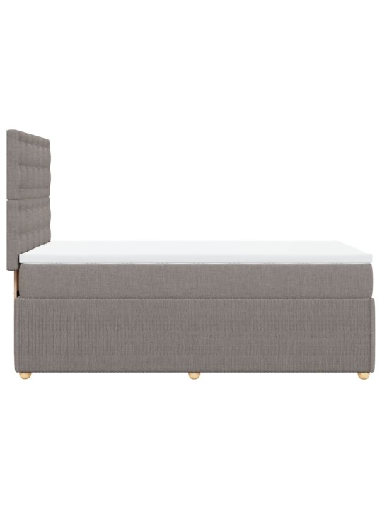 Box spring postel s matrací taupe 90x200 cm textil