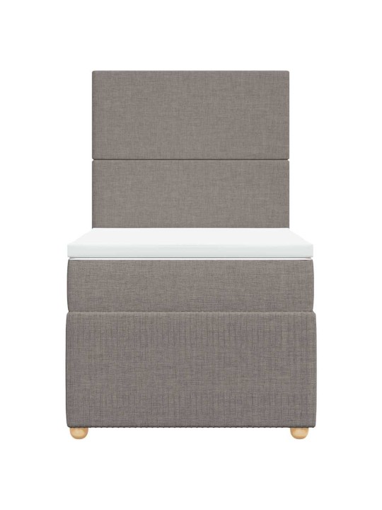 Box spring postel s matrací taupe 100 x 200 cm textil