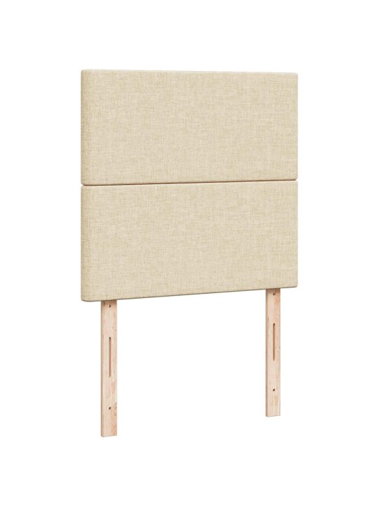Box spring postel s matrací krémová 100 x 200 cm textil