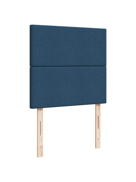 Box spring postel s matrací modrá 100 x 200 cm textil