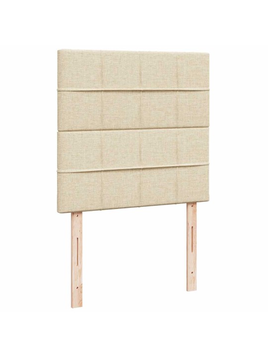 Box spring postel s matrací krémová 100 x 200 cm textil