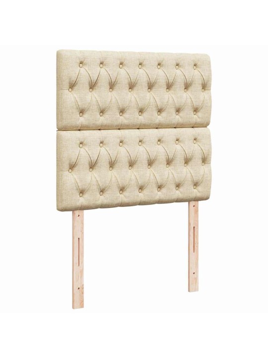 Box spring postel s matrací krémová 100 x 200 cm textil
