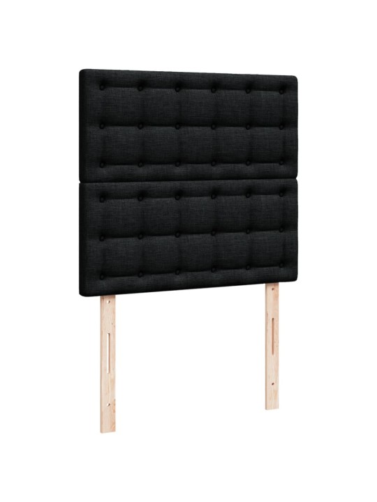 Box spring postel s matrací černá 100 x 200 cm textil