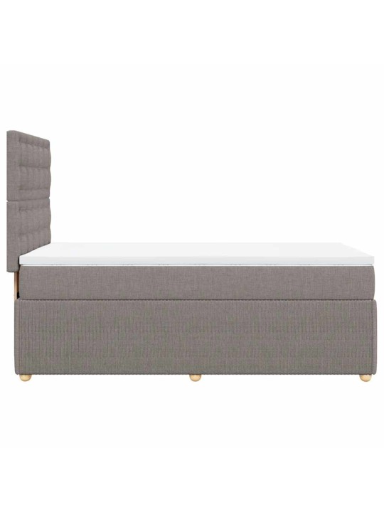 Box spring postel s matrací taupe 100 x 200 cm textil